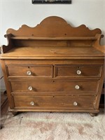 Antique Walnut Chest w/Glass Knobs