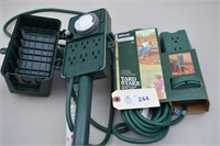 Qty 2 - Outdoor light timer and yard stake outlet