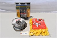 Elect. Fence Wire, insulators and controller. NIB