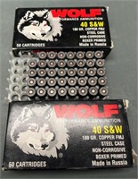 89 rnds Wolf .40 S&W Ammo
