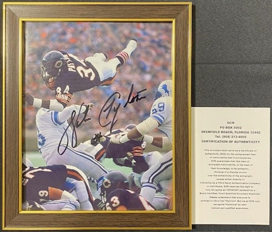 Signed & Framed Walter Payton Picture w/ COA