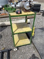 Shop Table with Vise Grinder