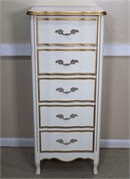 French Provincial 5-Drawer Lingerie Chest