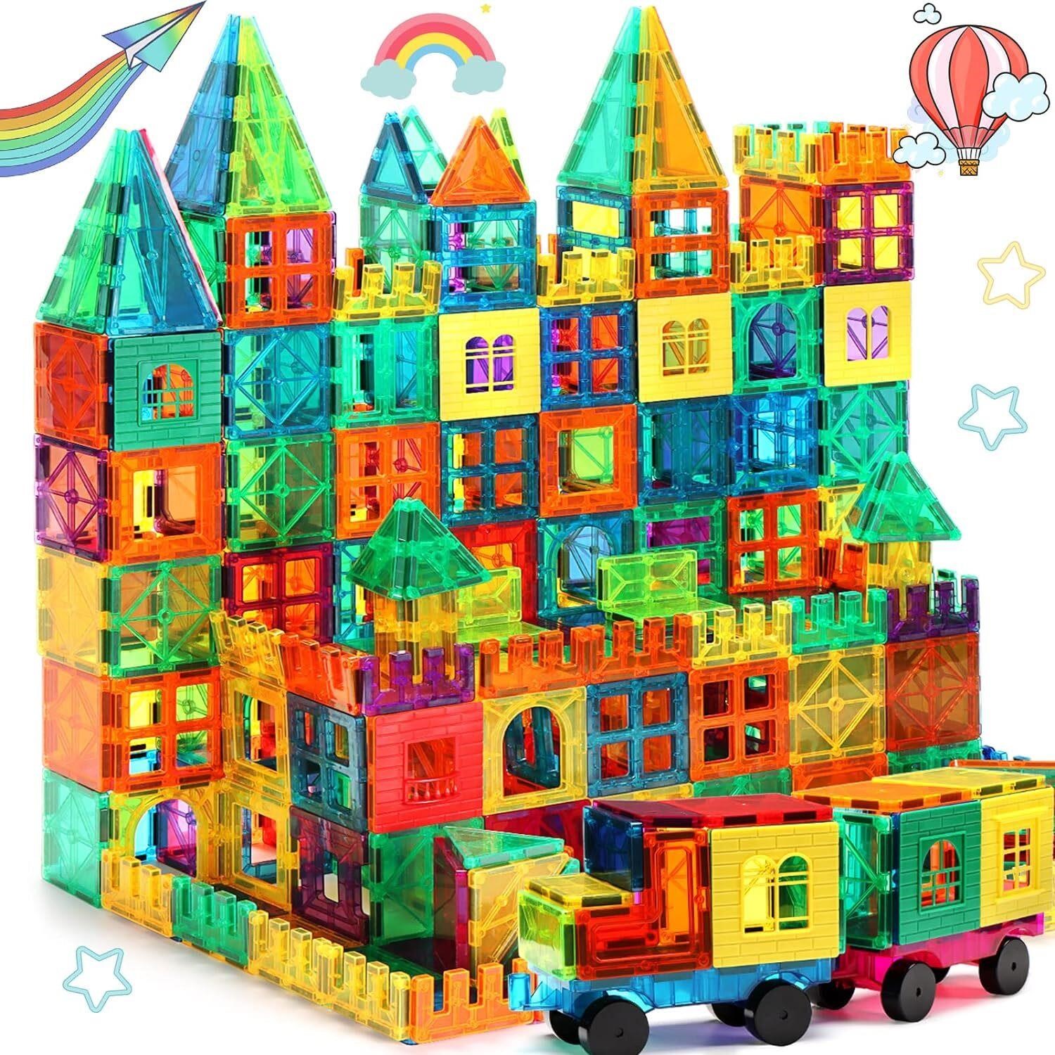 FNJO Magnetic Tiles  100PCS Building Blocks