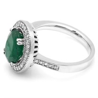 2.50ct Emerald & 0.35ct Diam Ring in 14K Gold