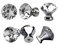 1 LOT (40) SILVER DIAMOND CABINET KNOB