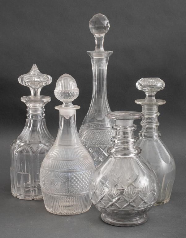 Cut & Pressed Glass Decanters, 5