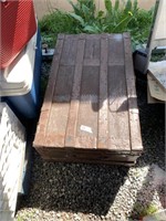 Antique steamer trunk with some rusting and ware c