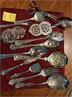12 Pc Silverplate Serving Pcs. (Old)