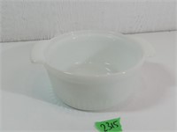 Fir King Milk Glass Dish - 7" dia x 3" tall