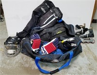 Lot of hockey gear