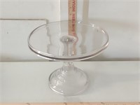 Vtg 10" Diameter Glass cake Stand