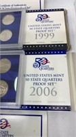 1999 & 2006 US Mint State Quarters PROOF SETS