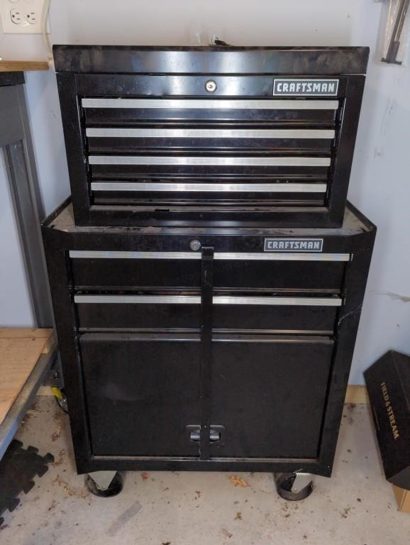 CRAFTSMAN 2 PC. ROLLING TOOL CHEST W/ CONTENTS