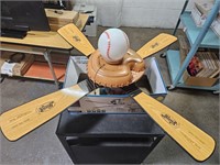 Hunter Baseball Ceiling Fan & Light Works Great