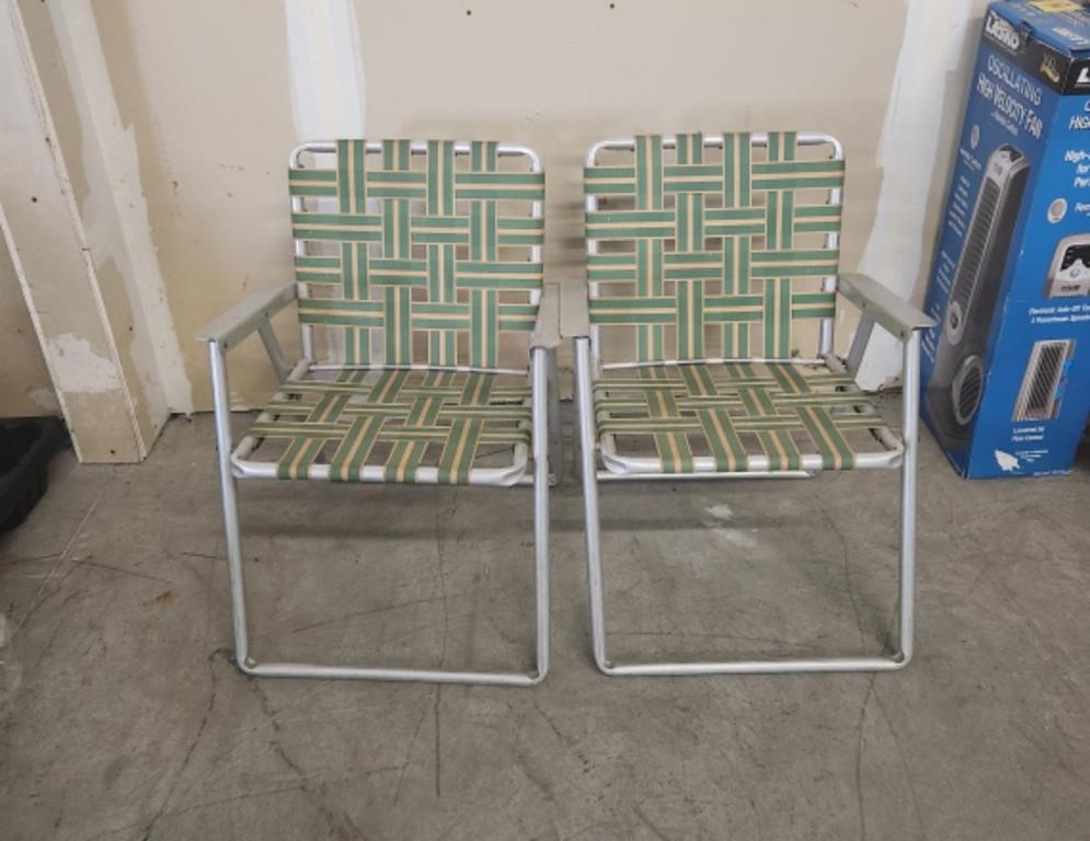 (2) Aluminum Outdoor Chairs