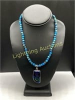 STERLING SILVER DICHROIC GLASS PENDANT