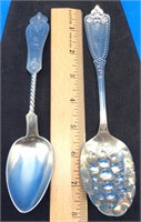 Antique Coin Silver & Sterling Repoussé Spoons