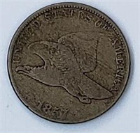 1857 Flying Eagle 1¢ Coin