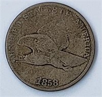 1858 Flying Eagle 1¢ Coin