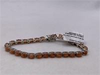 STERLING SILVER SRILANKEN SUNSTONE BRACELET