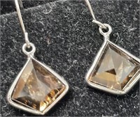 $5840 14K  Diamond(2.65Ct,Fancy Brown,I3) Earrings