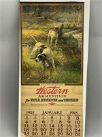 Western Ammunition Poster with Calendar