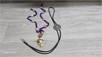 Turquoise Bolo Tie, Acorn Crafted Necklace