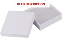100pk 3.5x3.5x1 Cardboard Jewelry Boxes - White