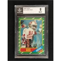 1986 Topps Jerry Rice Rookie Bgs 8