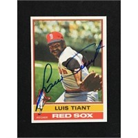 1976 Topps Luis Tiant Signed Card