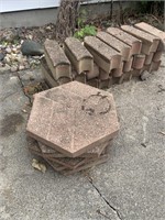 Assorted patio blocks and edgers