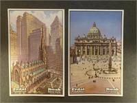 FAMOUS CHURCHES: Set of ERDAL Trade Cards (1928)