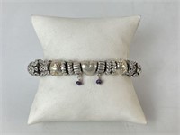 Pandora Sterling Bracelet with Charms