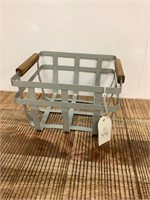 $20  Small grey metal basket