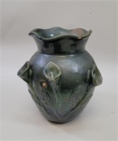 Mexican Oaxaca Hand Thrown Drip Glaze vase