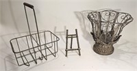 Wire ware lot - Frame holder, bottle holder etc