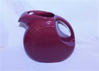 Fiesta large disk pitcher, cinnabar