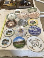 14 collectors China commemorative plates, mostly