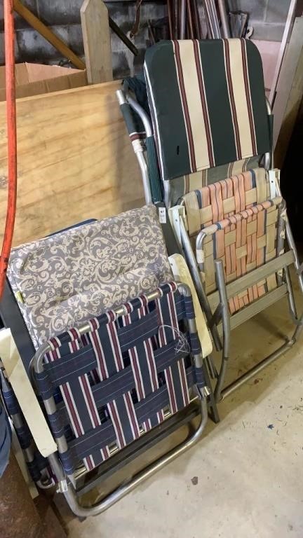 Lawn chair lot, six chairs
