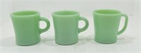 Fire King Jadeite lot of 3 mugs