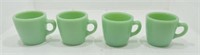 Fire King Jadeite lot of 4 cups/mugs