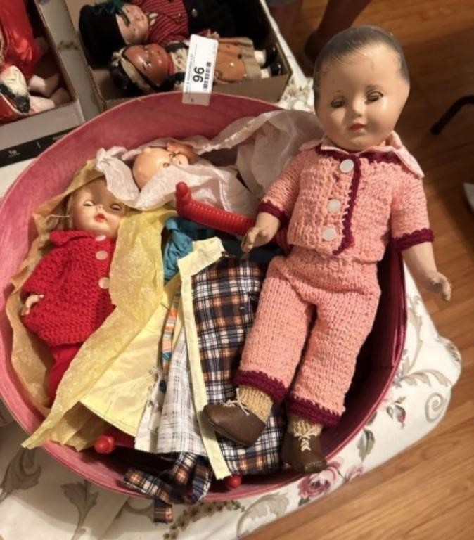 Box of Vintage Dolls