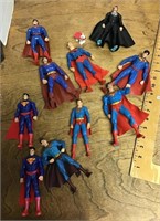 Group of 10 Superman figures