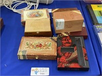 SEVEN EMPTY CIGAR BOXES FROM VARIOUS MAKERS