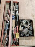 Antique oiler, grease caps & more