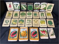 Vintage unused vegetable and herb seed packets