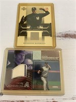2 Randy Johnson Game Used Jersey Cards
