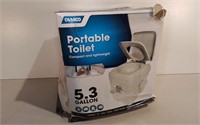 Portable Toilet 5.3 Gallon Compact & Lightweight