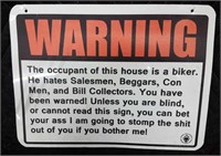 Funny Metal warning Sign